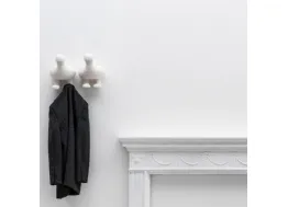 Appendiabiti Dodo in ceramica lucida bianca Arturo Wall di Adriani e Rossi