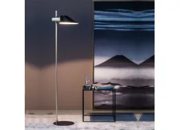 Lampada da terra in metallo cromato Danish Floor di Adriani e Rossi