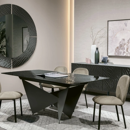 Specchiera Altea con cornice in vetro ondulato di Target Point