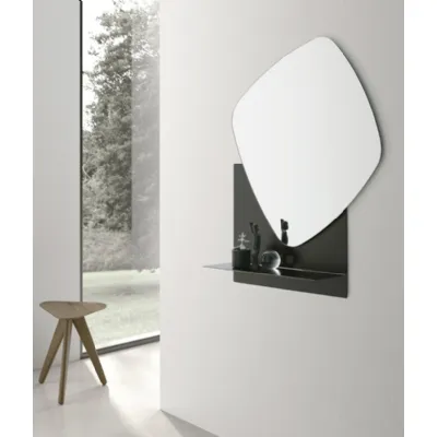 Specchio con mensola in metallo Double Trouble di Target Point