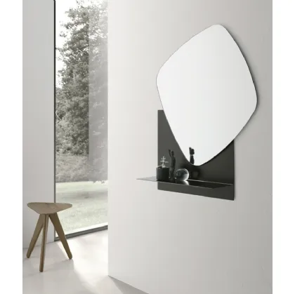 Specchio con mensola in metallo Double Trouble di Target Point