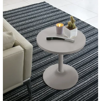 Tavolino rotondo Era in laminato laccato opaco di Target Point