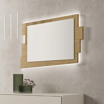 Specchiera Scuderia con cornice in legno di Maronese