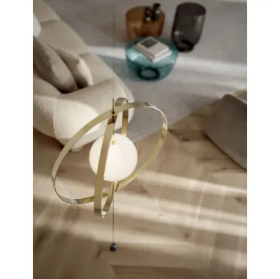 Lampada da terra Papillon Cielo-Terra in acciaio e vetro di Bontempi