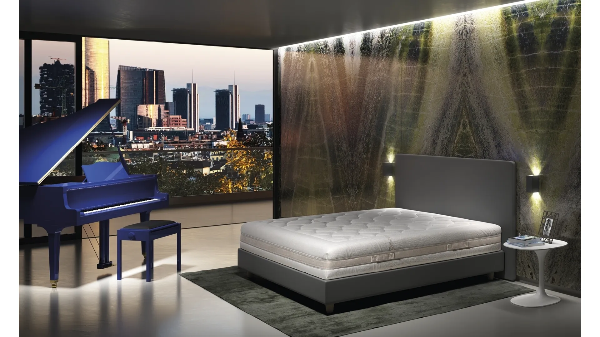 Materasso accogliente medio Sole Soft in Memory Foam e Water Foam di Ideariposo