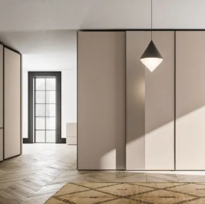 Armadio con ante scorrevoli Alterna Double Glass di Zalf
