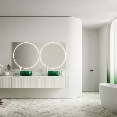 Mobile da Bagno sospeso Absolute 43 in vetro laccato di Arbi