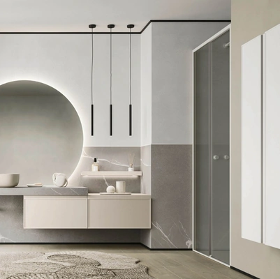 Mobile da Bagno sospeso Decor Relax grey in laccato di Arbi