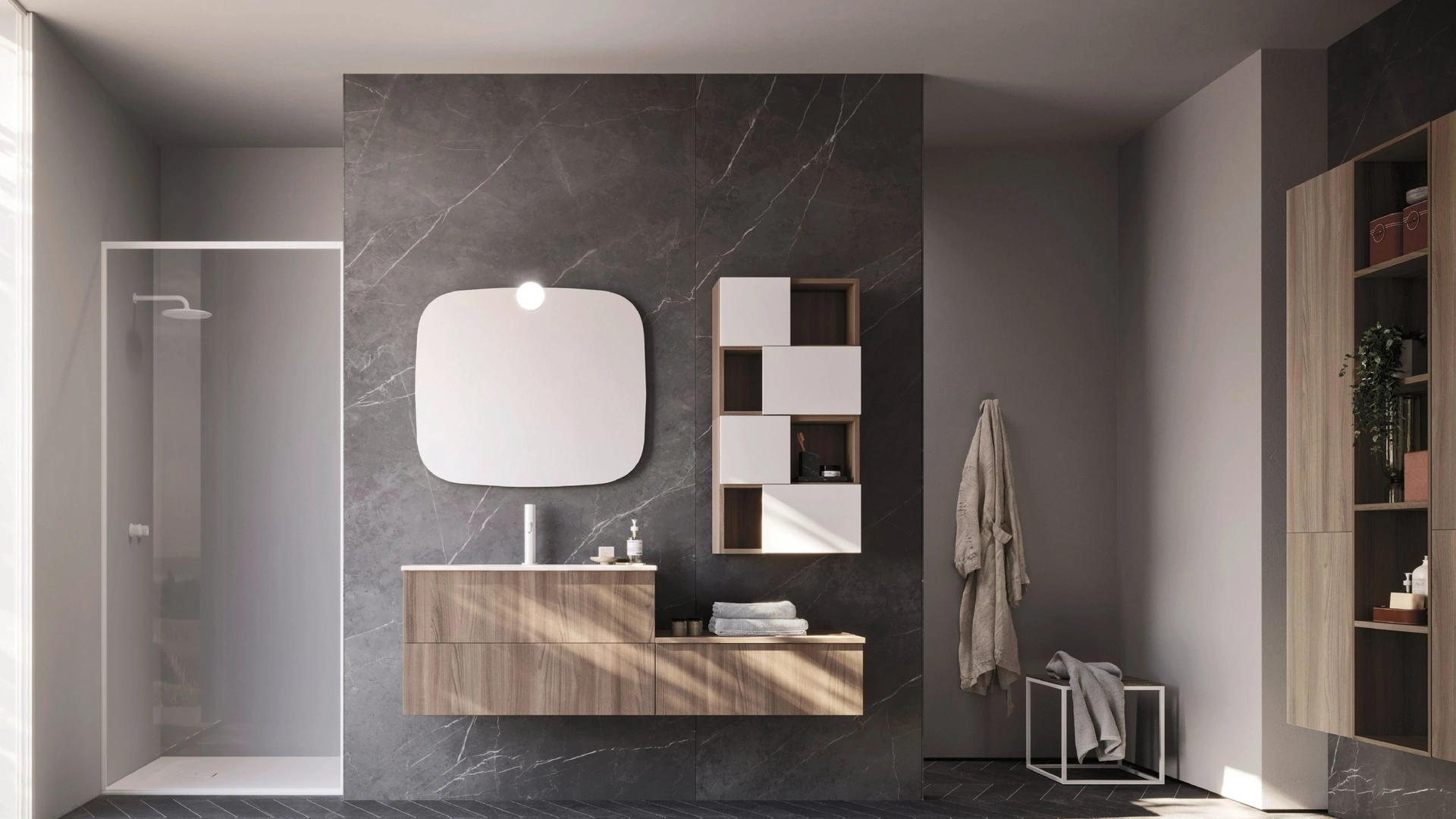 Mobile da Bagno sospeso Ho-me plus liscio 45 di Arbi