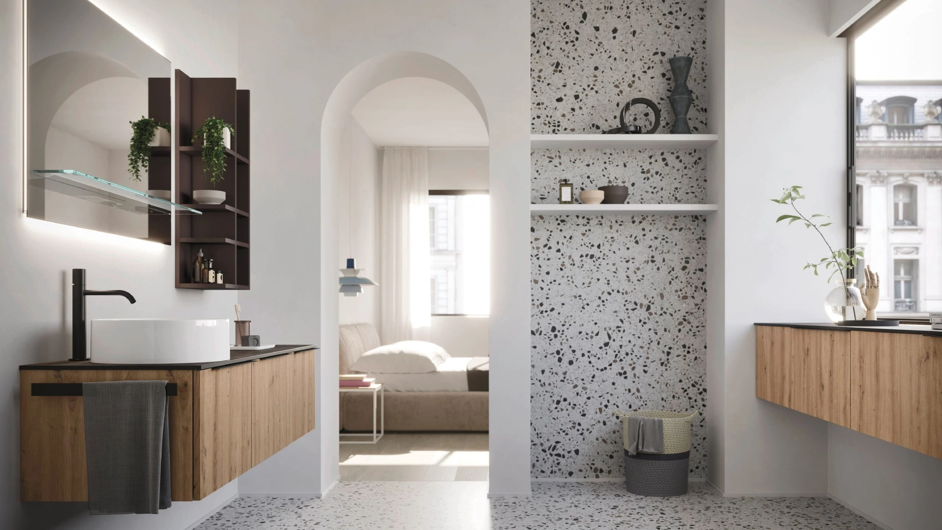 Mobile da Bagno sospeso Ho-me plus liscio 51 di Arbi