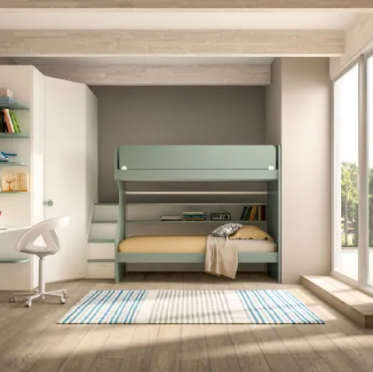 Camera con letto a castello e scrivania Room 164 di Zg Mobili