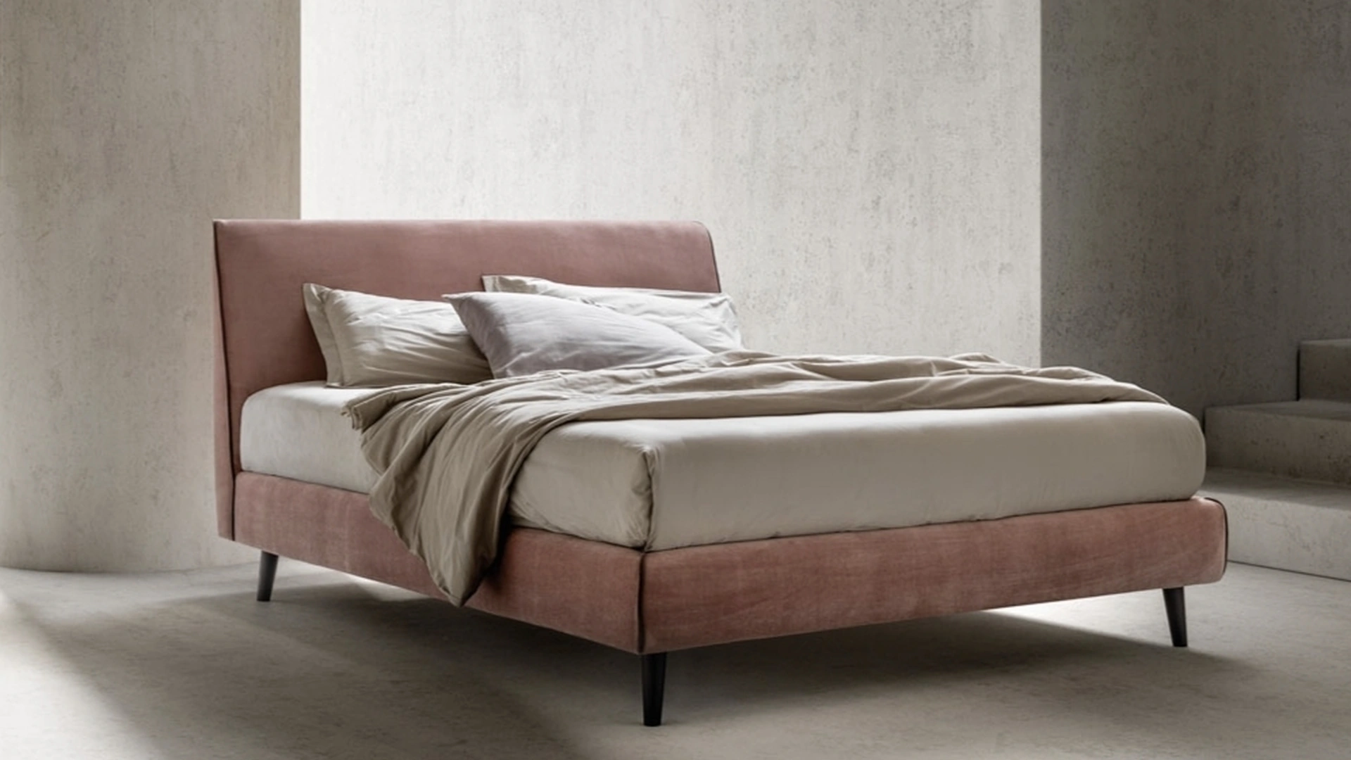 Letto con struttura in legno Time di Bside