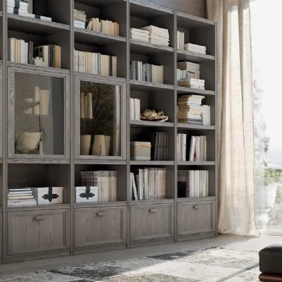 Libreria Iris IR1853 in melaminico Olmo Grigio di Maronese Acf