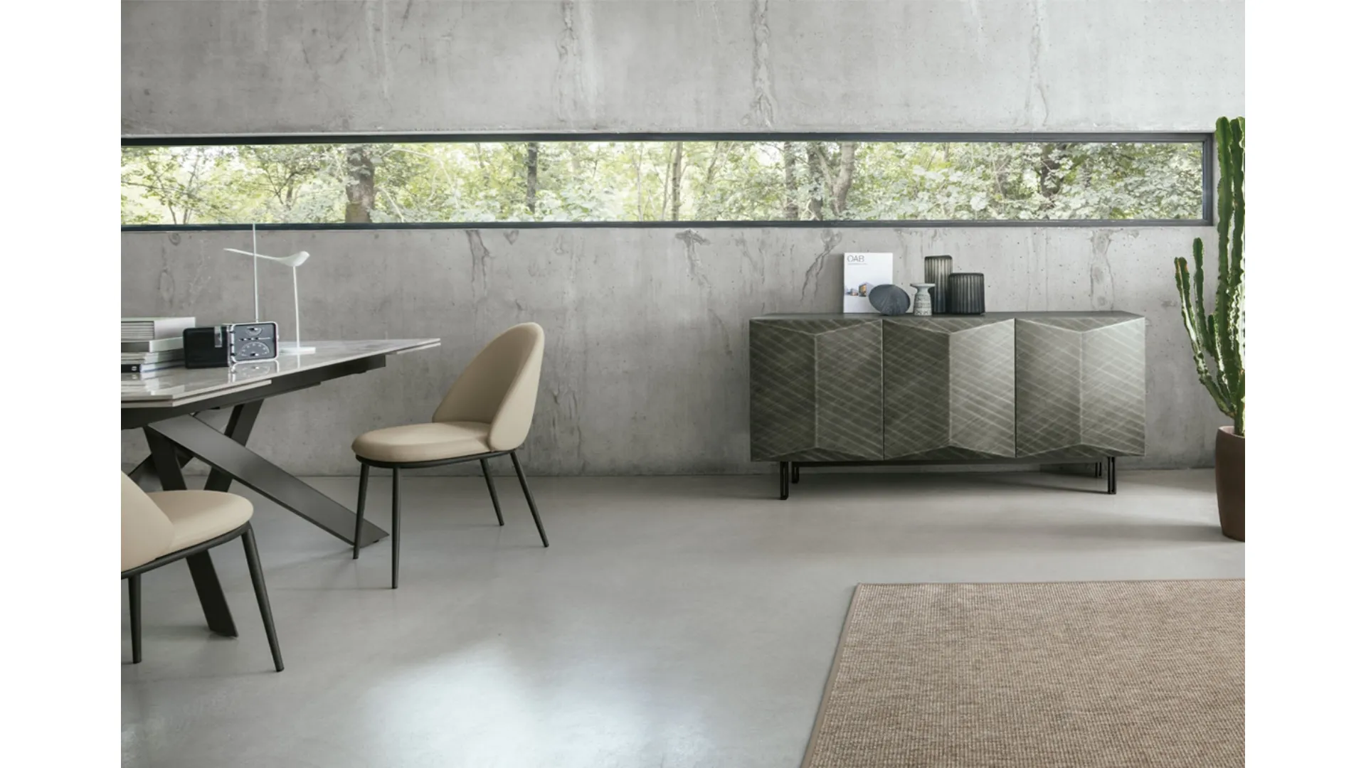 Madia Dalia 180 in laccato spazzolato di Target Point