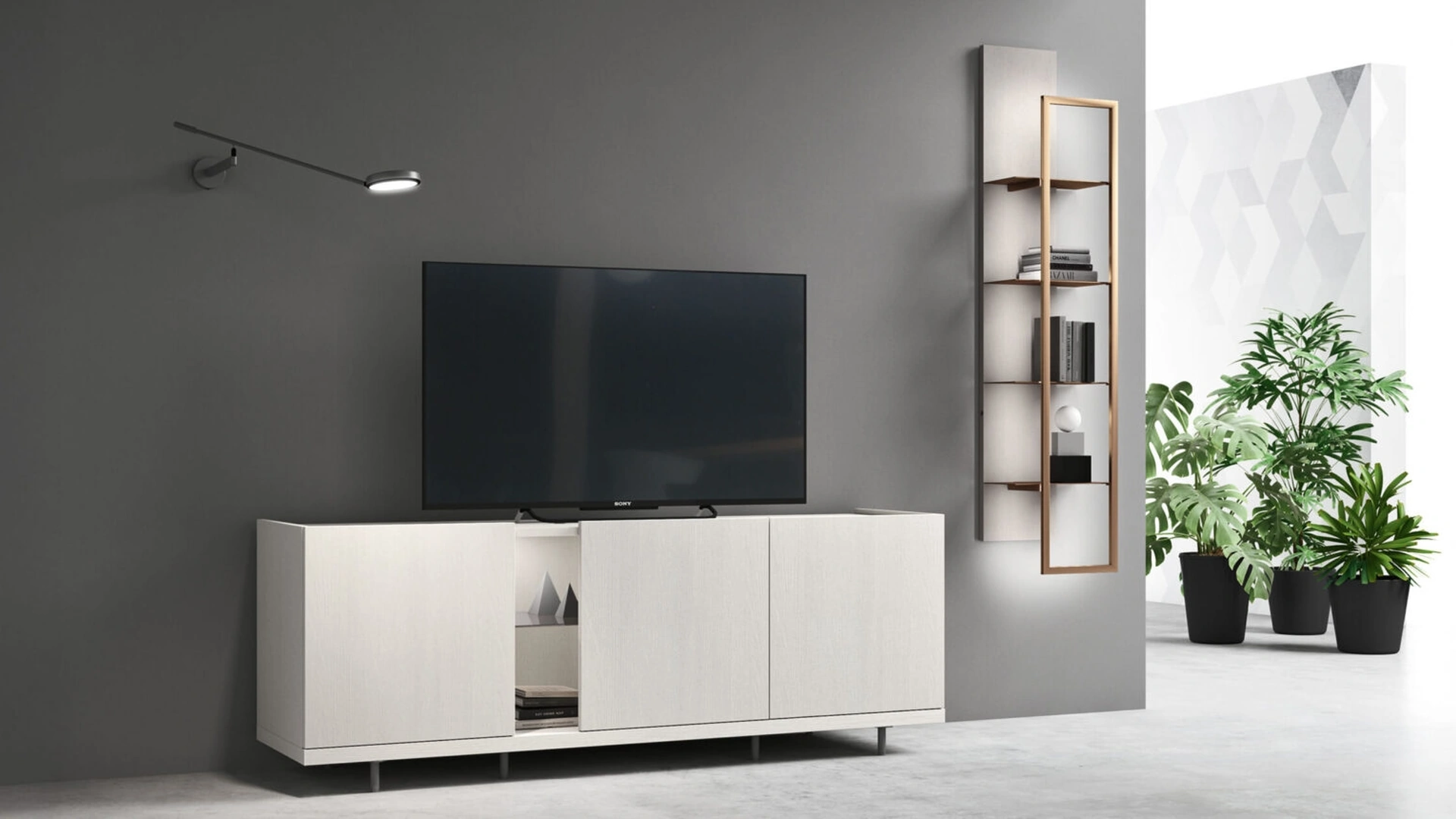 Mobile Porta Tv con piedini sm 2380 di Maronese