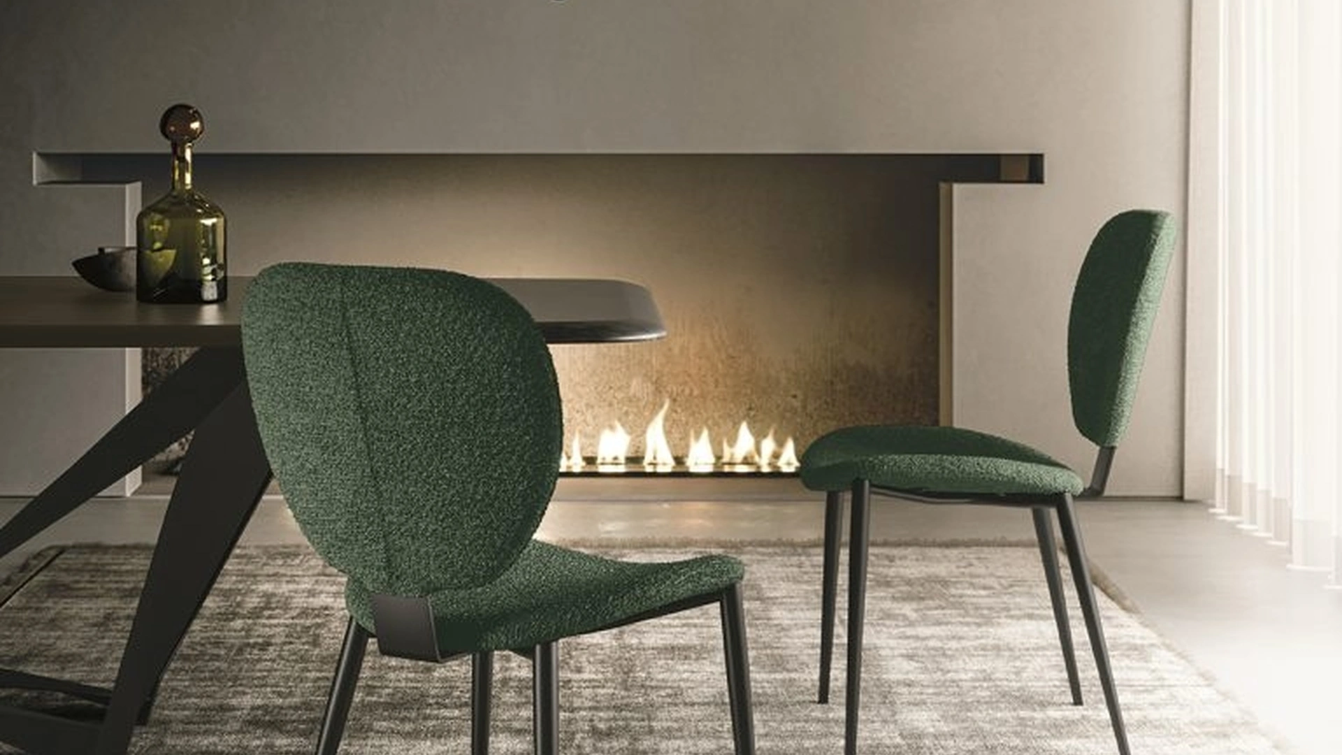 Sedia in tessuto imbottito Petra di Sedit