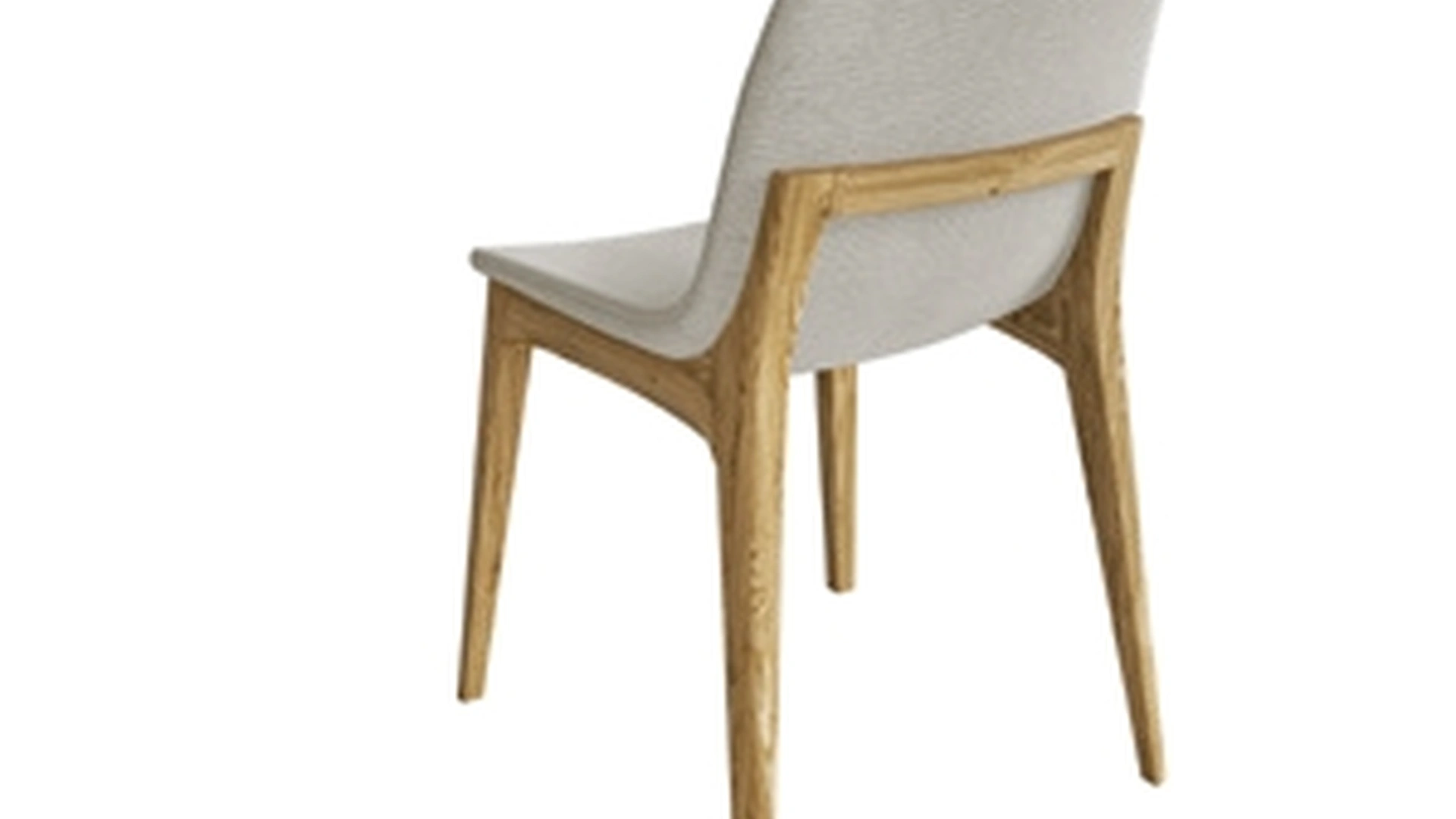 Sedia Valora in tessuto imbottito e gambe in legno di Pizzolato