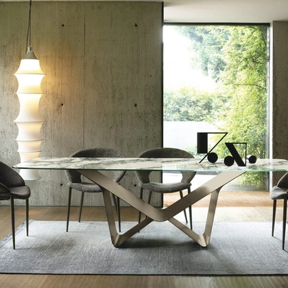 Tavolo Aliante Glass Decor di Sedit