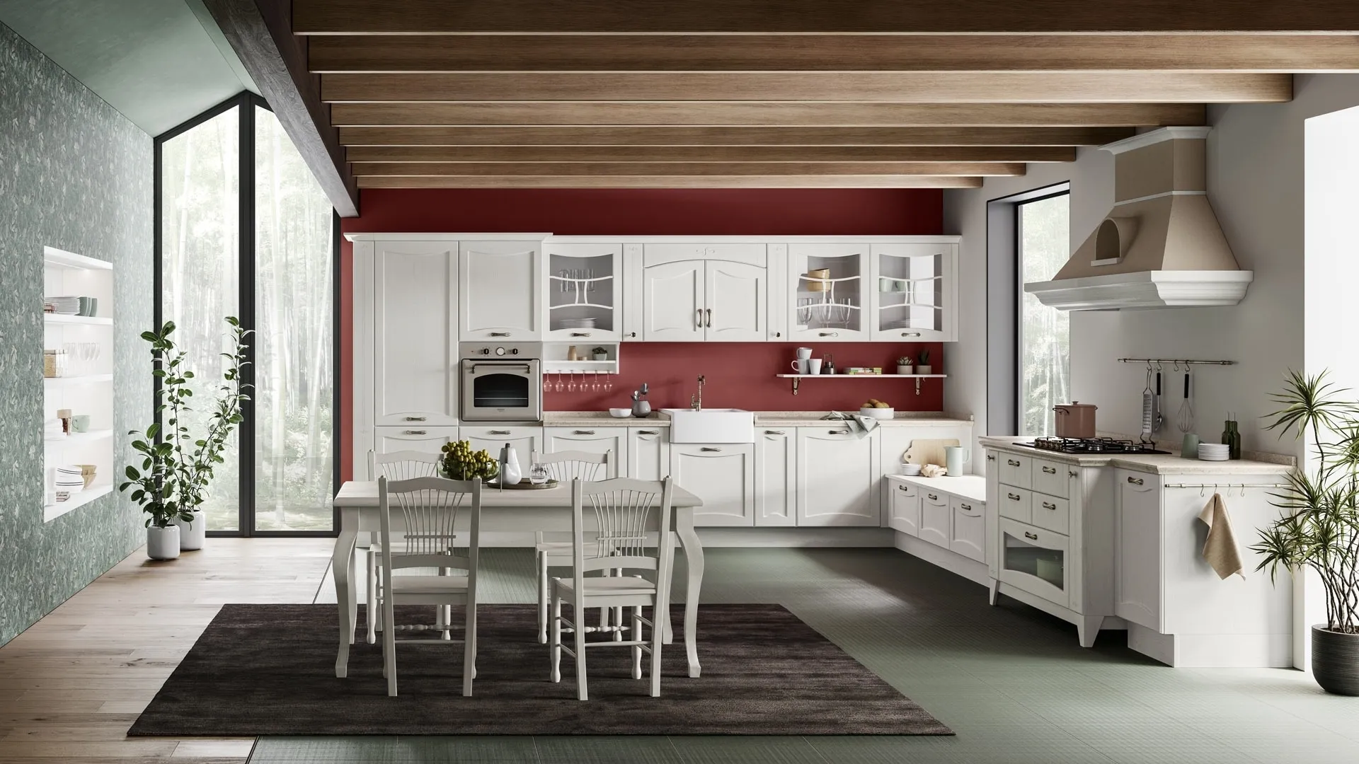 Cucina Classica Aurea angolare di Creo