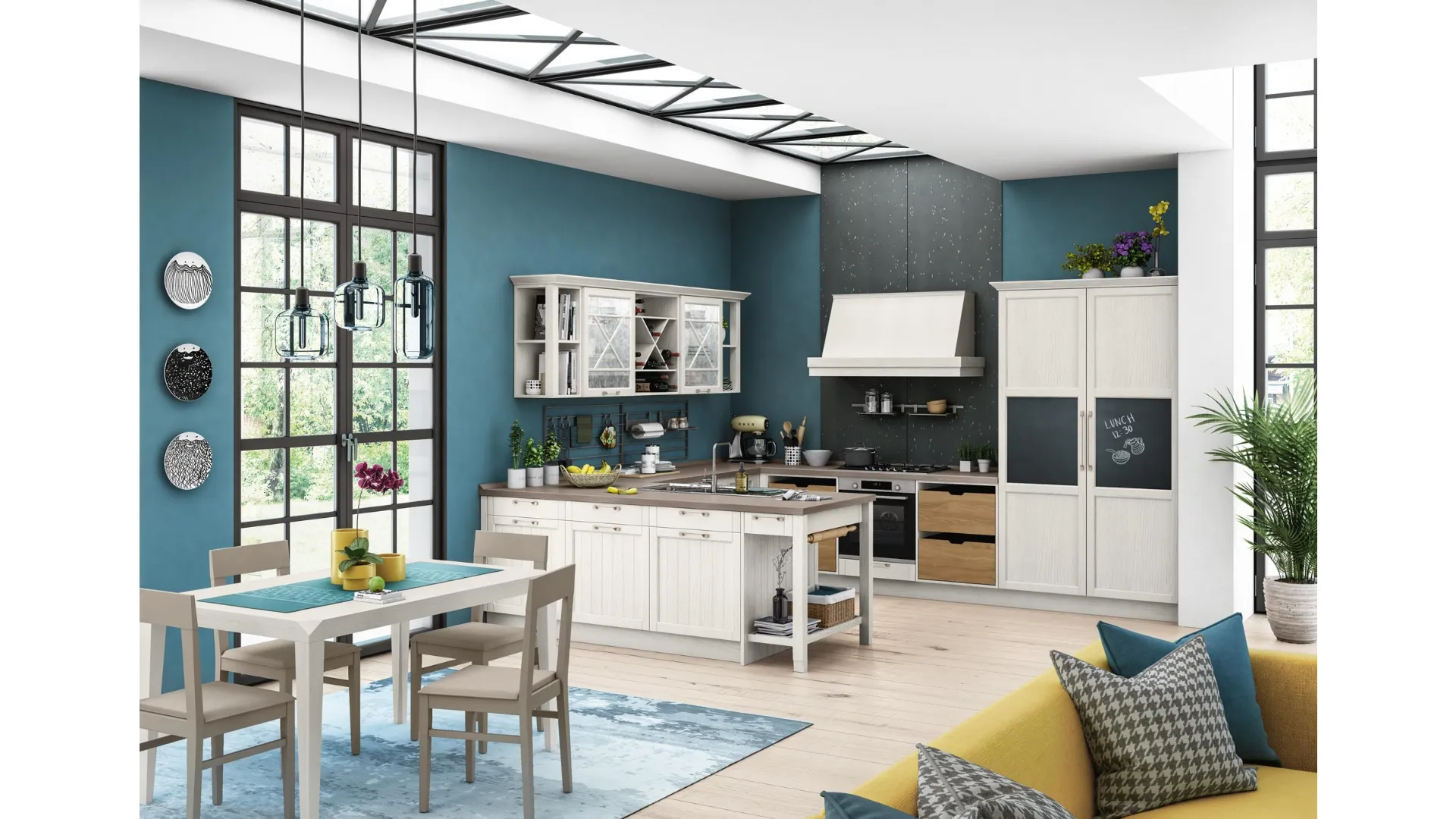 Cucina Classica Contempo con penisola di Creo