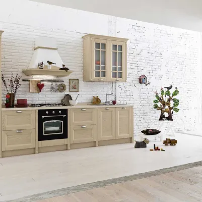 Cucina Classica lineare Country Decapè 04 finitura Caffè Latte di GM Cucine