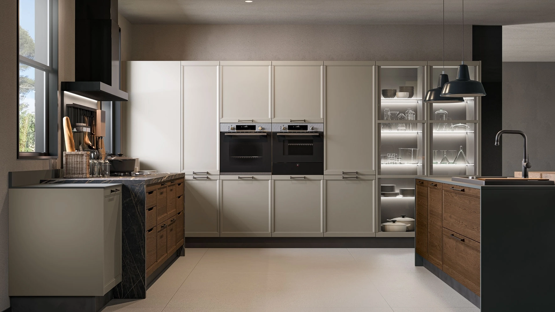 Cucina Classica con isola Flavour 13 di Lube