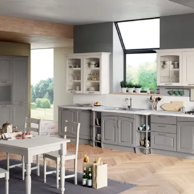Cucina Classica Grace angolare in legno laccato di Creo