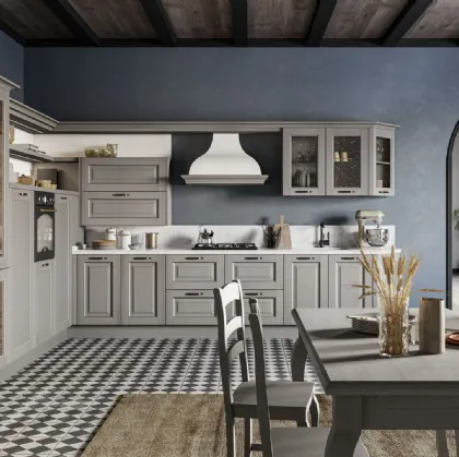 Cucina Classica angolare Oprah 04 in legno laccato di Creo