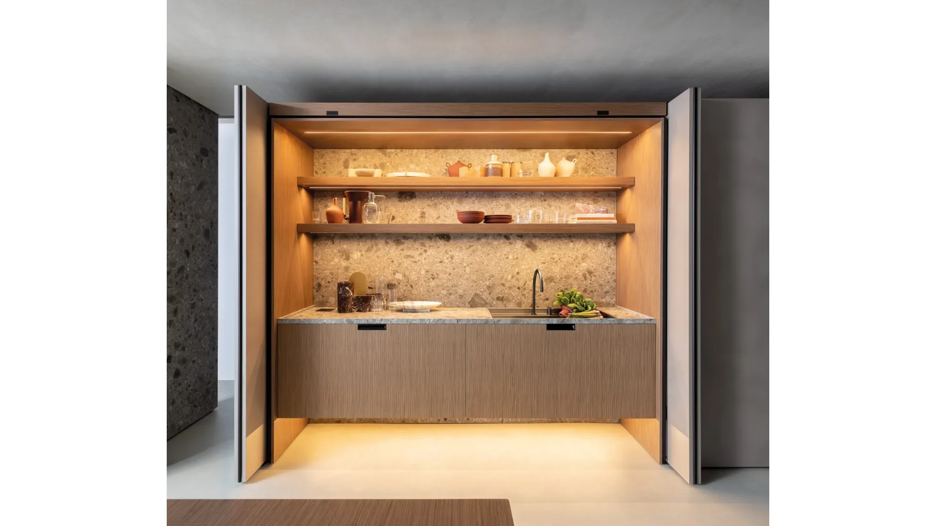 Cucina Design Lain Project 2 monoblocco di Euromobil