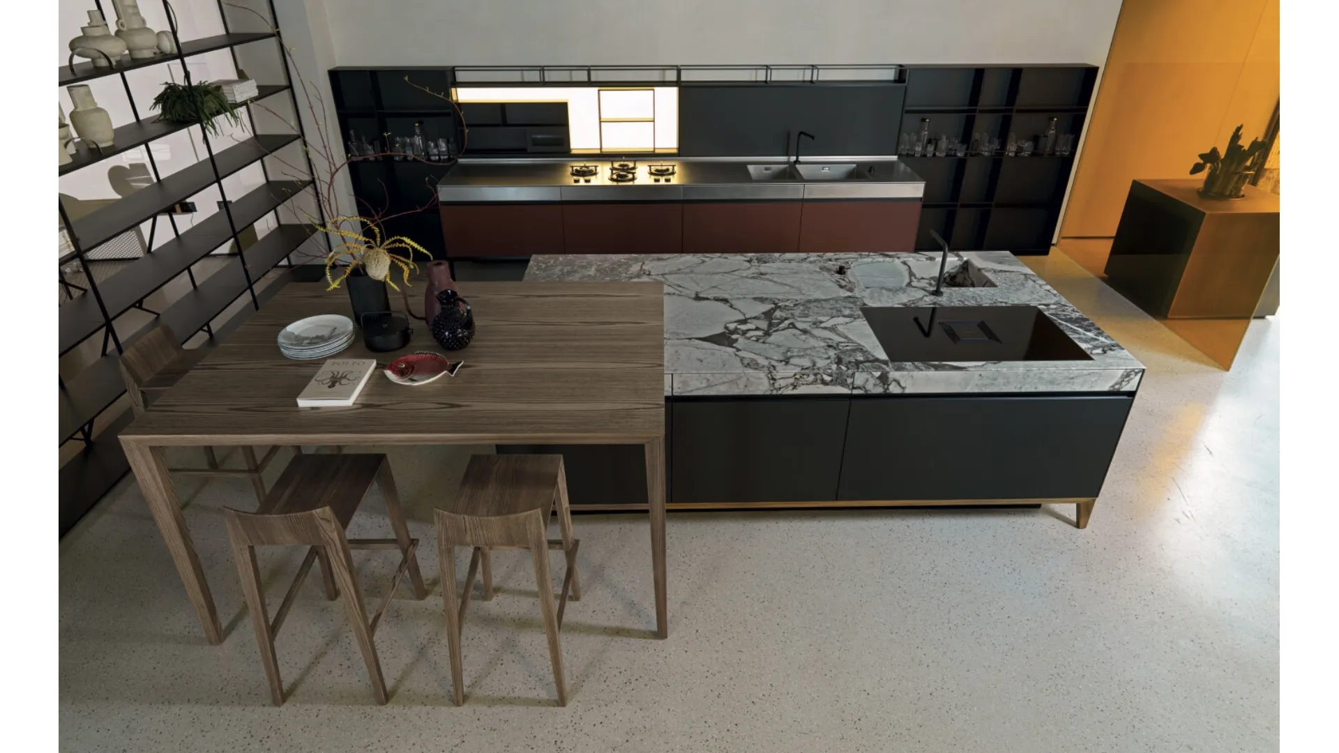 Cucina Design con isola Sei Project 5 di Euromobil