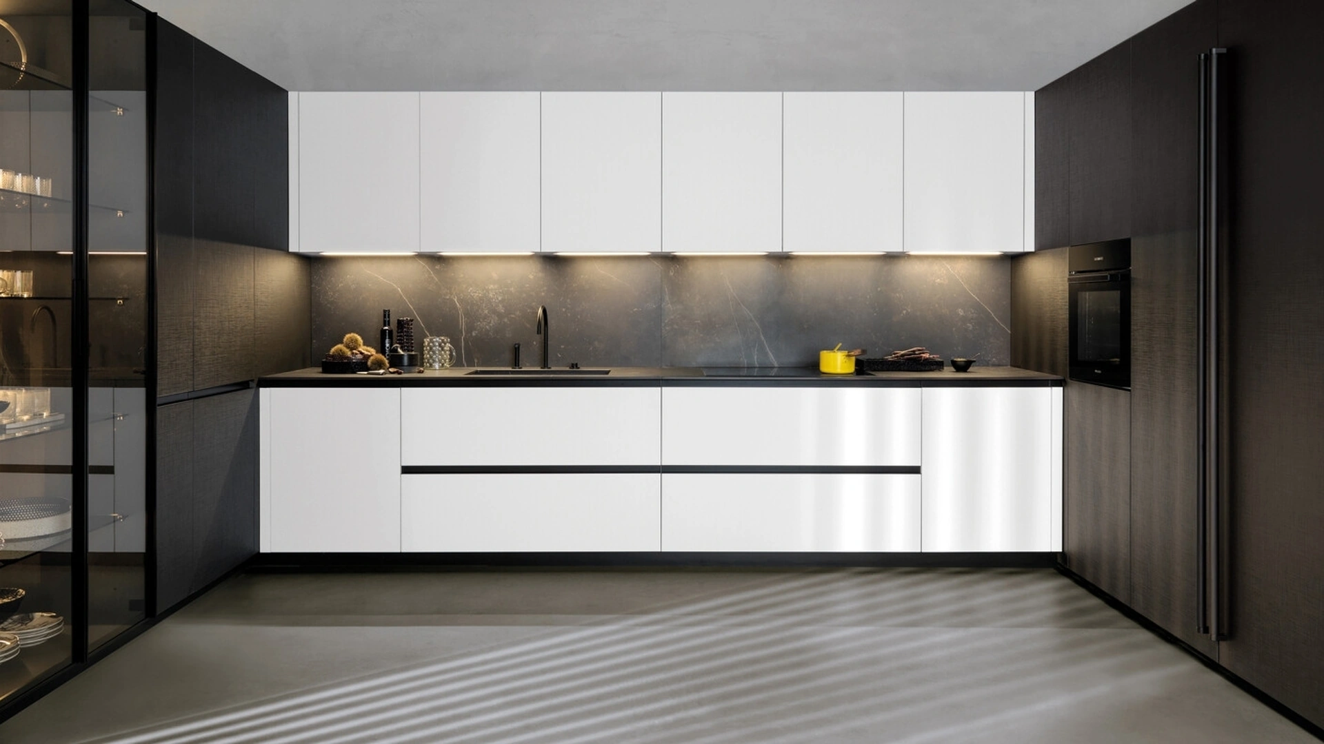 Cucina Design angolare Telero Project 7 di Euromobil