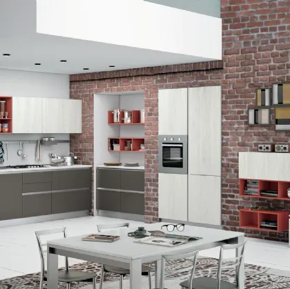 Cucina Moderna Ank angolare di Creo