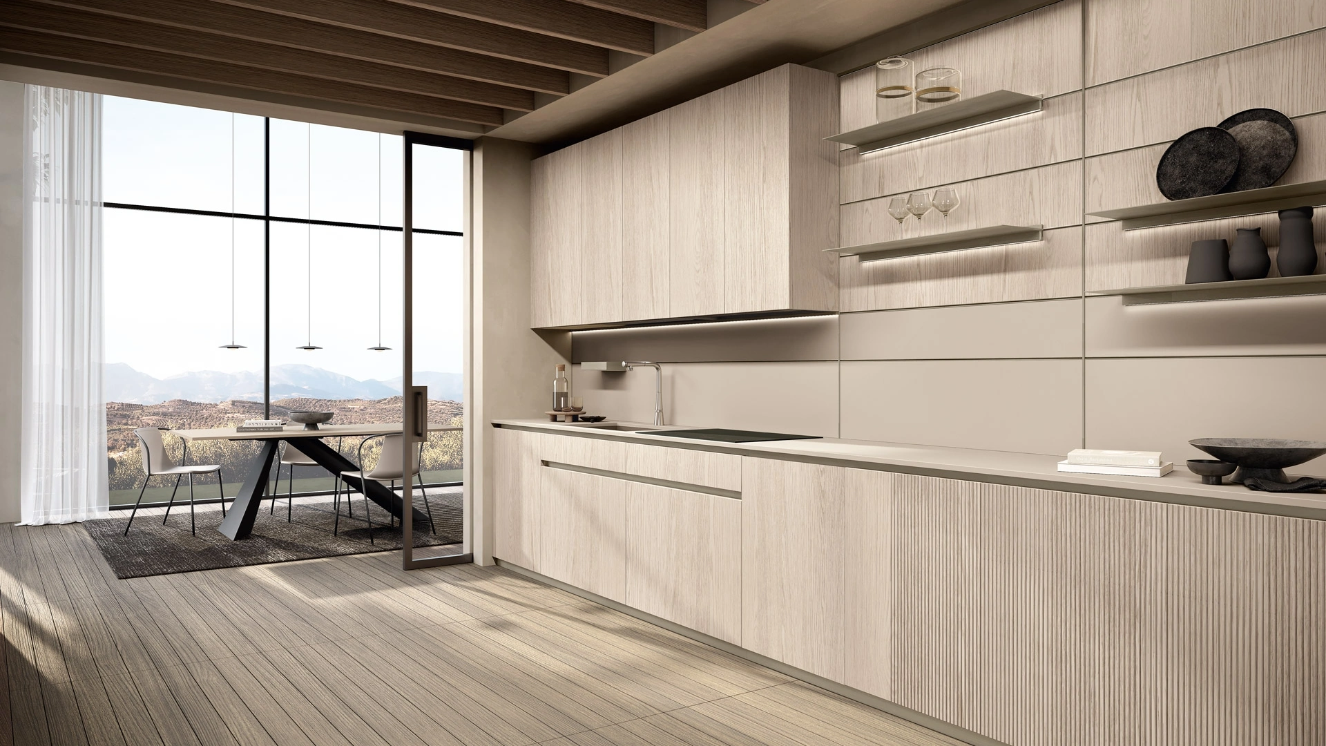 Cucina Moderna lineare Bera 08 di Lube