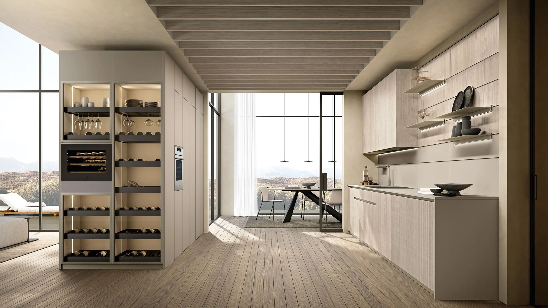 Cucina Moderna lineare Bera 08 di Lube