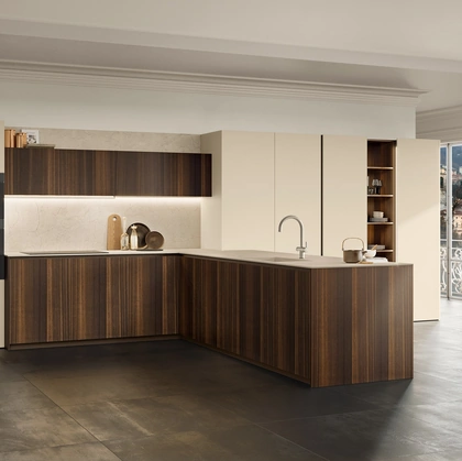 Cucina Moderna con penisola Brera 04 di Lube