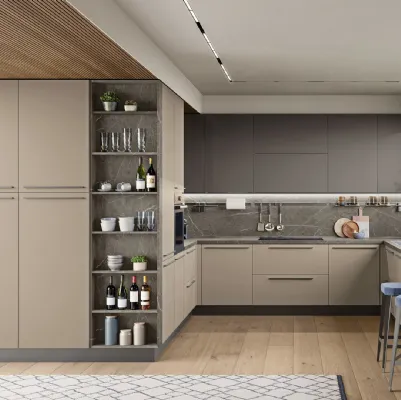 Cucina Moderna Color Lab angolare di Creo