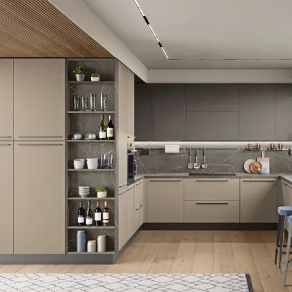 Cucina Moderna Color Lab angolare di Creo
