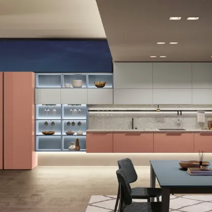 Cucina Moderna Color Lab lineare di Creo