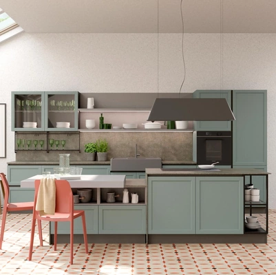 Cucina Moderna Contempo con isola di Creo