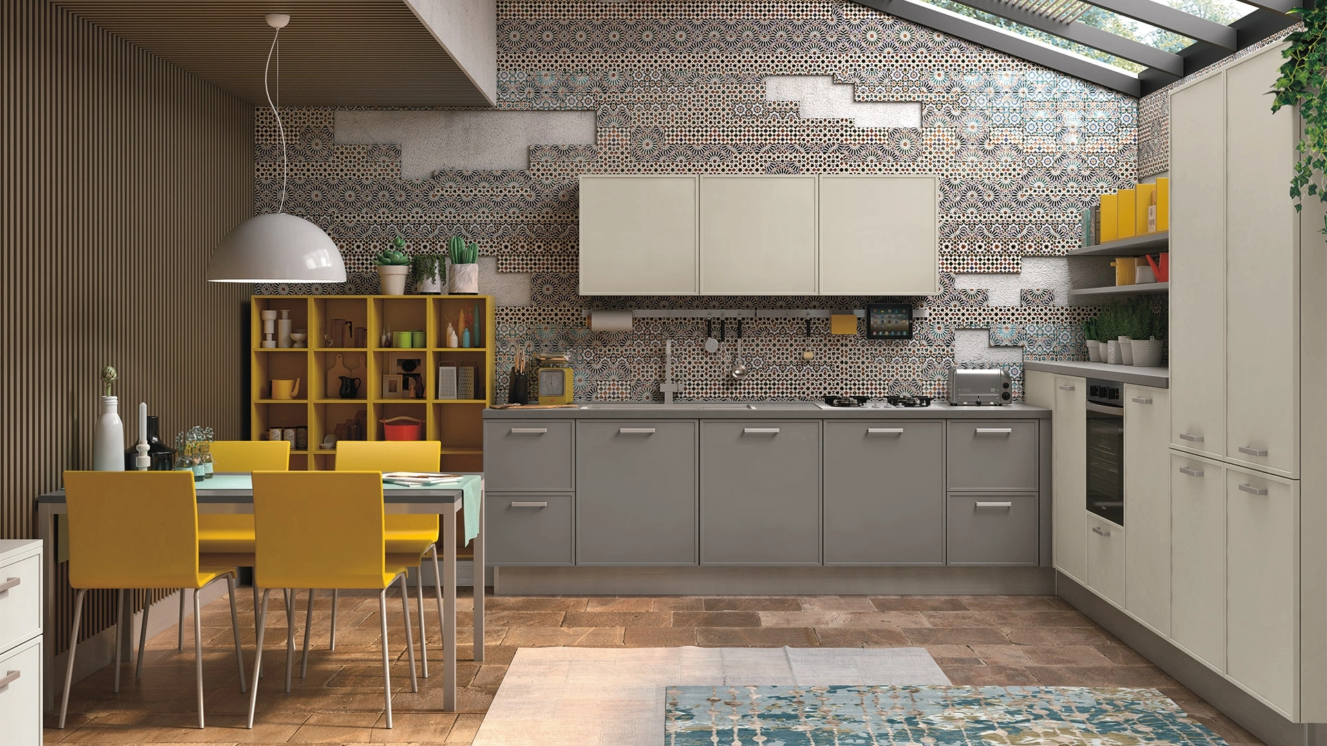 Cucina Moderna Rewind angolare di Creo