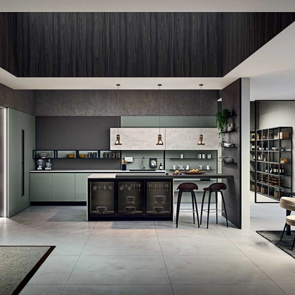 Cucina Moderna con penisola Ventidue & XL 05 di GM Cucine