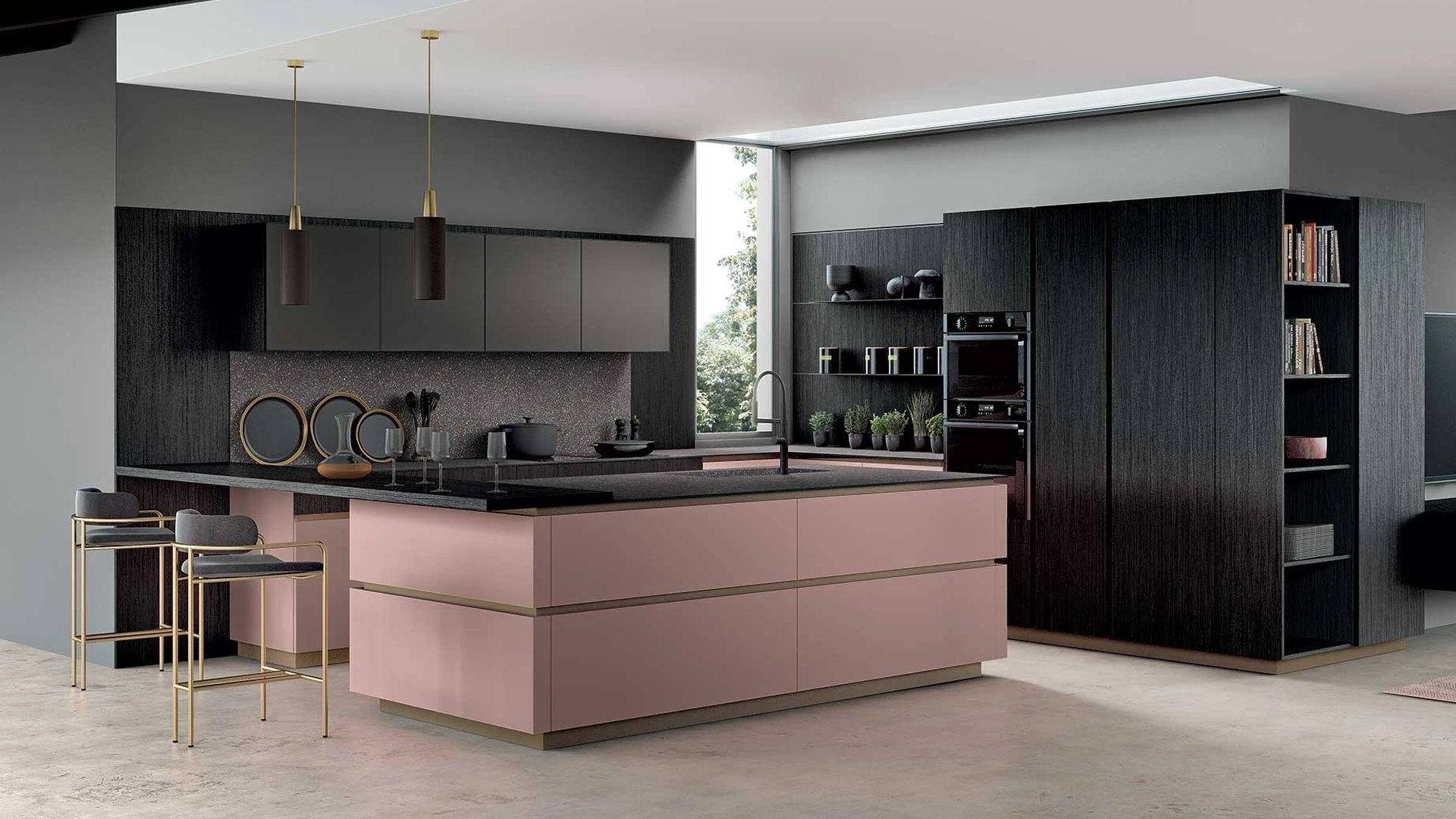 Cucina Moderna con penisola Ventidue & XL 06 di GM Cucine