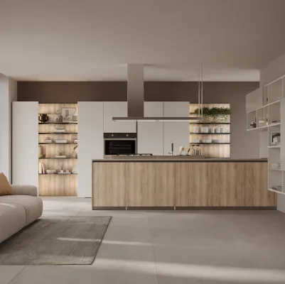 Cucina Moderna con penisola Immagina 07 di Lube