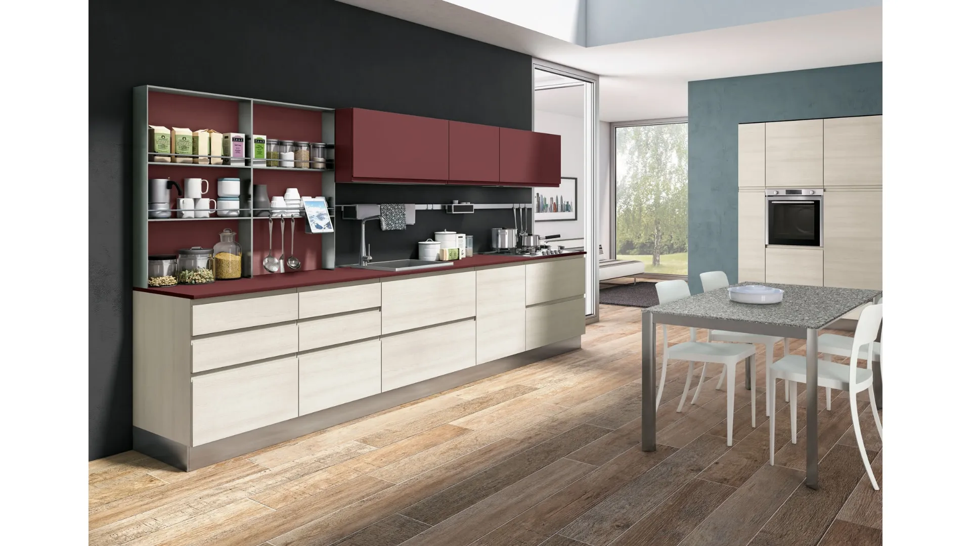 Cucina Moderna Jey Feel ad angolo di Creo