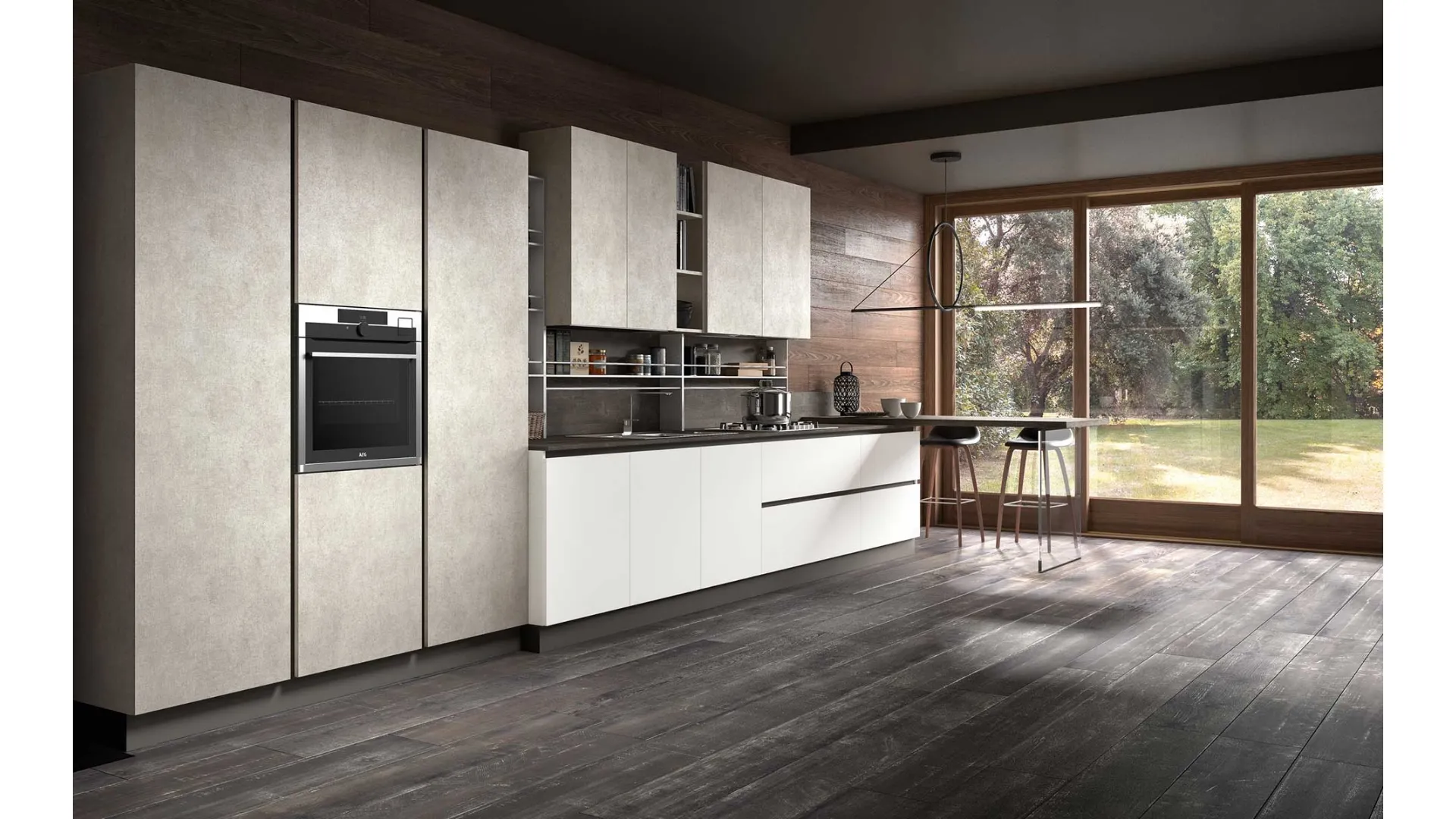 Cucina Moderna con penisola Joy 05 di GM Cucine