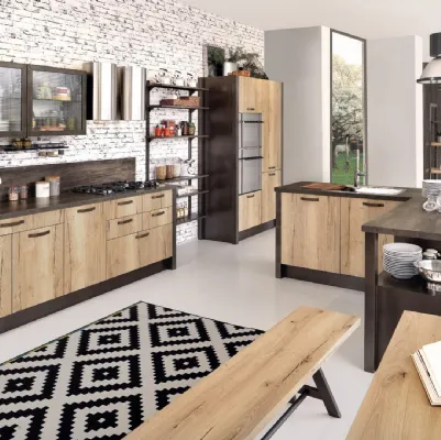 Cucina Moderna Kyra con isola di Creo