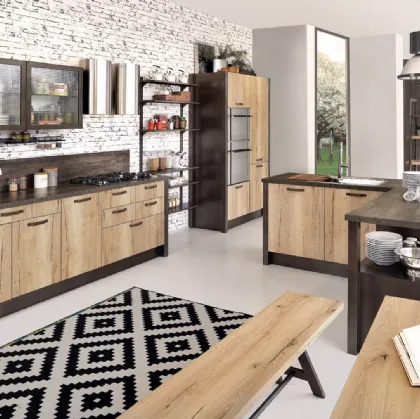 Cucina Moderna Kyra con isola di Creo