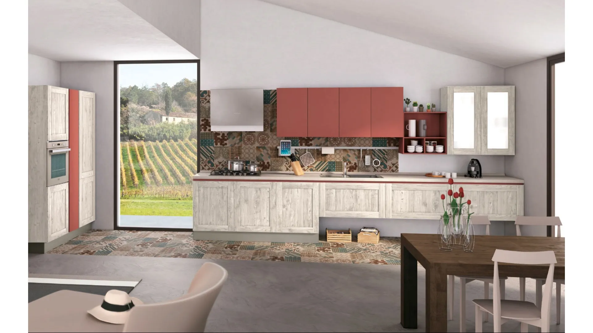 Cucina Moderna Kyra Telaio angolare di Creo
