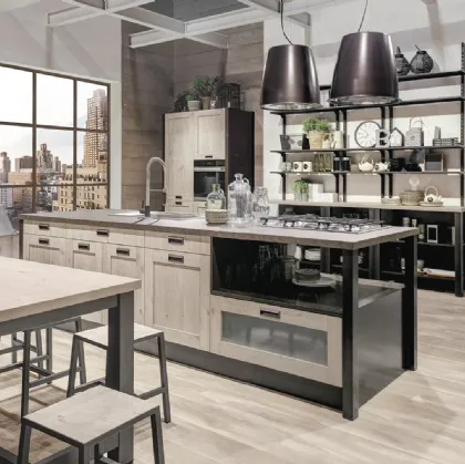 Cucina Moderna Kyra Telaio con isola di Creo