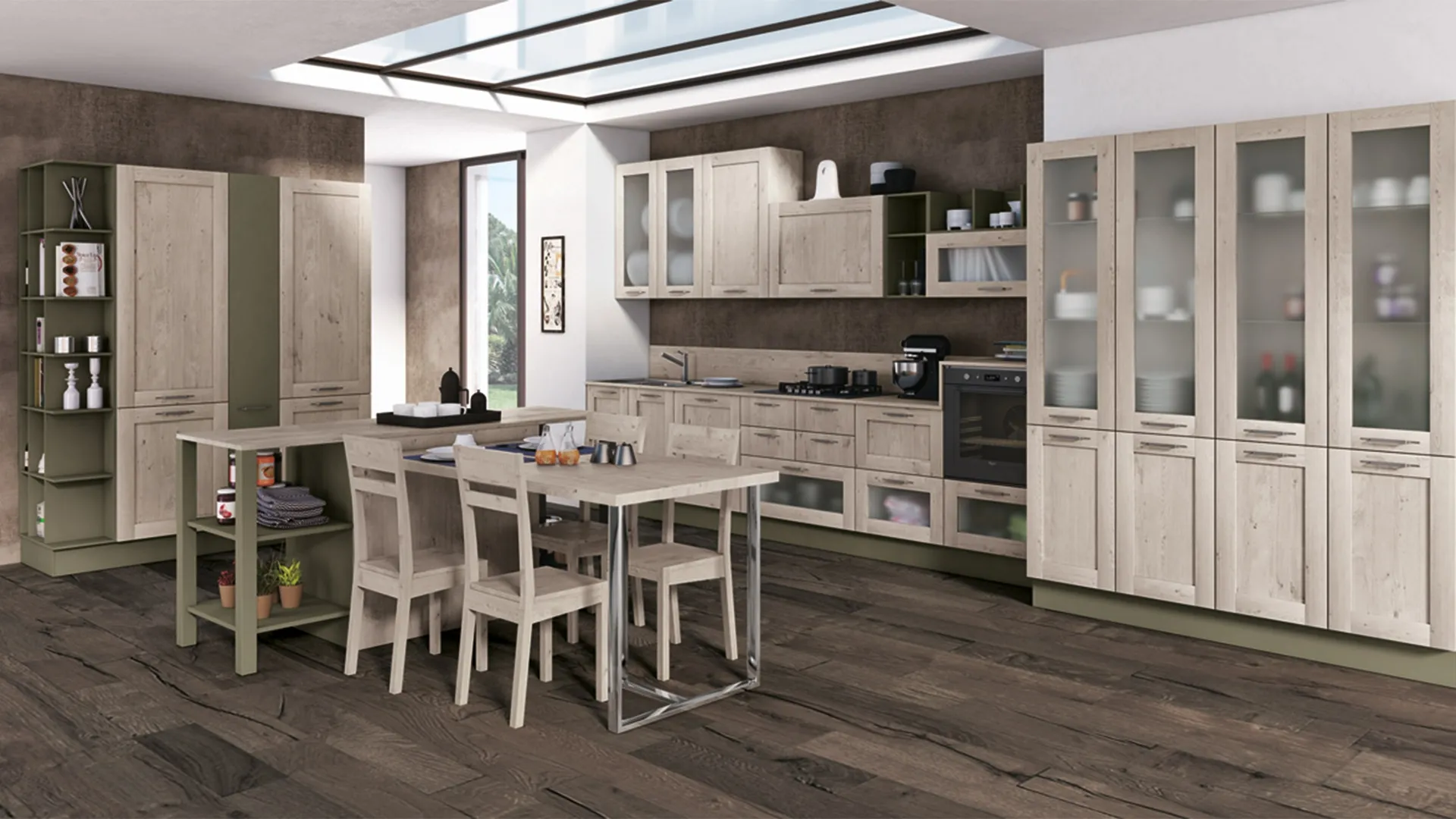 Cucina Moderna Kyra Telaio lineare di Creo